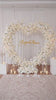 Sophisticated Floral Heart Wedding Backdrop With Roses