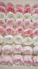 White faux peony bloom close up photo