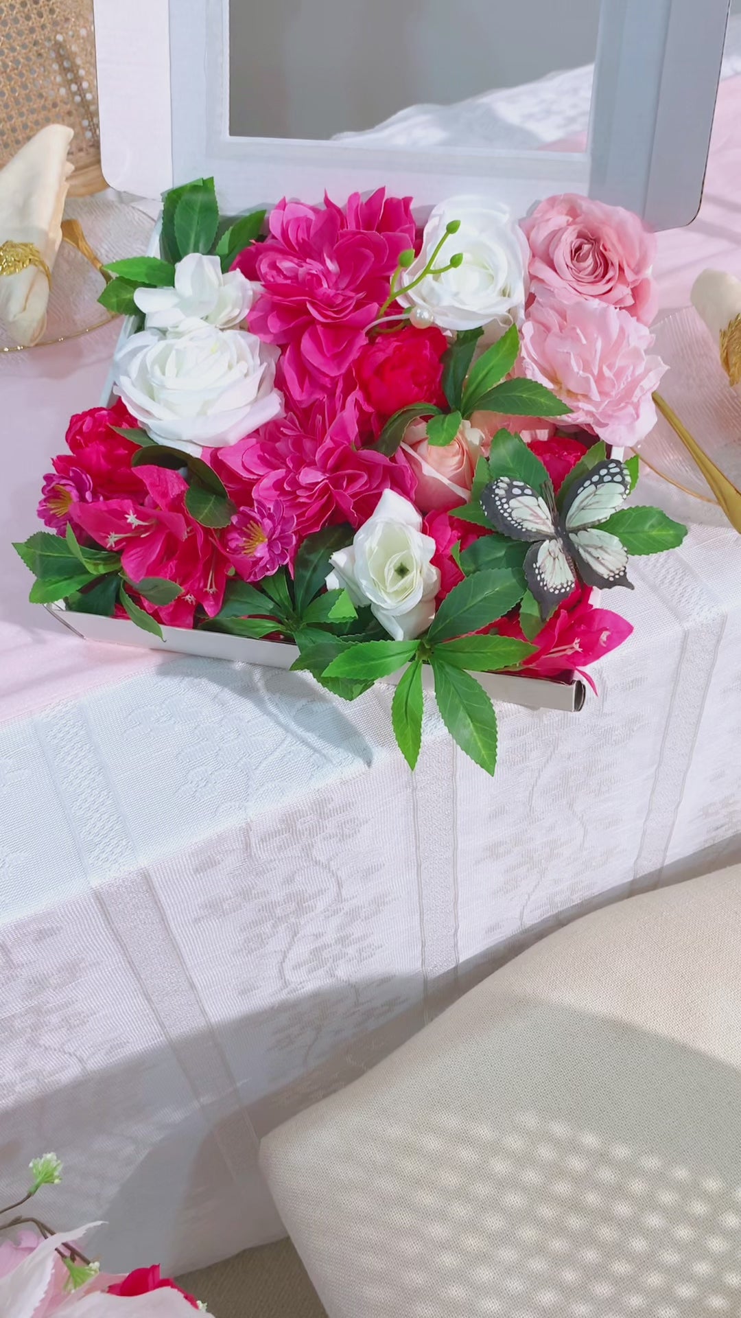 Angela Flower Red Wedding Centerpieces For Tables Arrangement