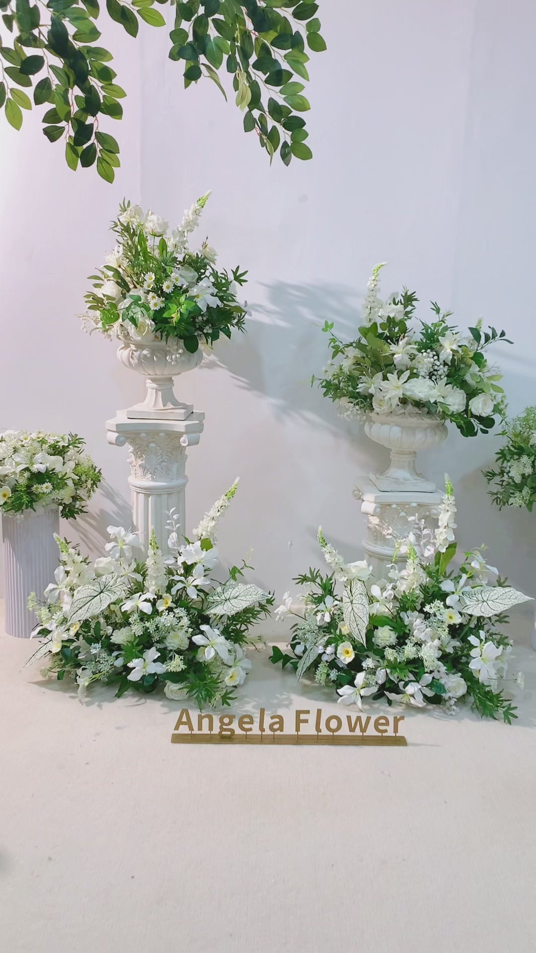 A869717 White Series Floor Flower Row Wedding Event Props – Angela