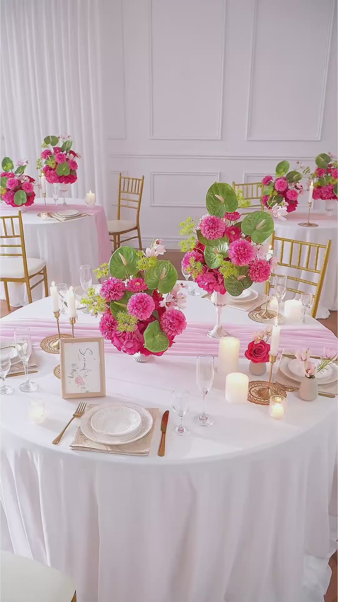 bright‑pink‑artificial‑floral‑centerpiece‑reception‑tablescape‑studio‑shot
