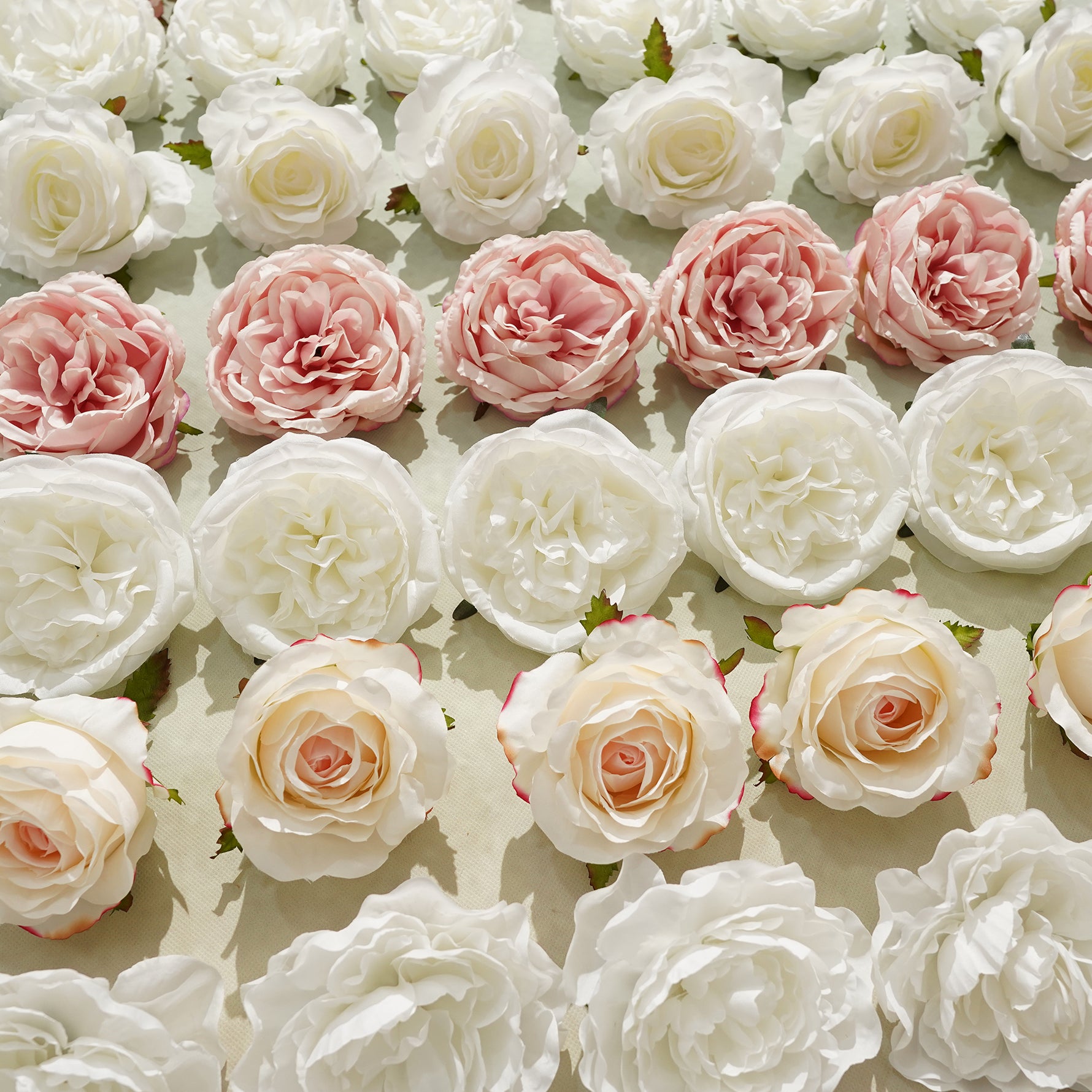 white-artificial-rose-heads