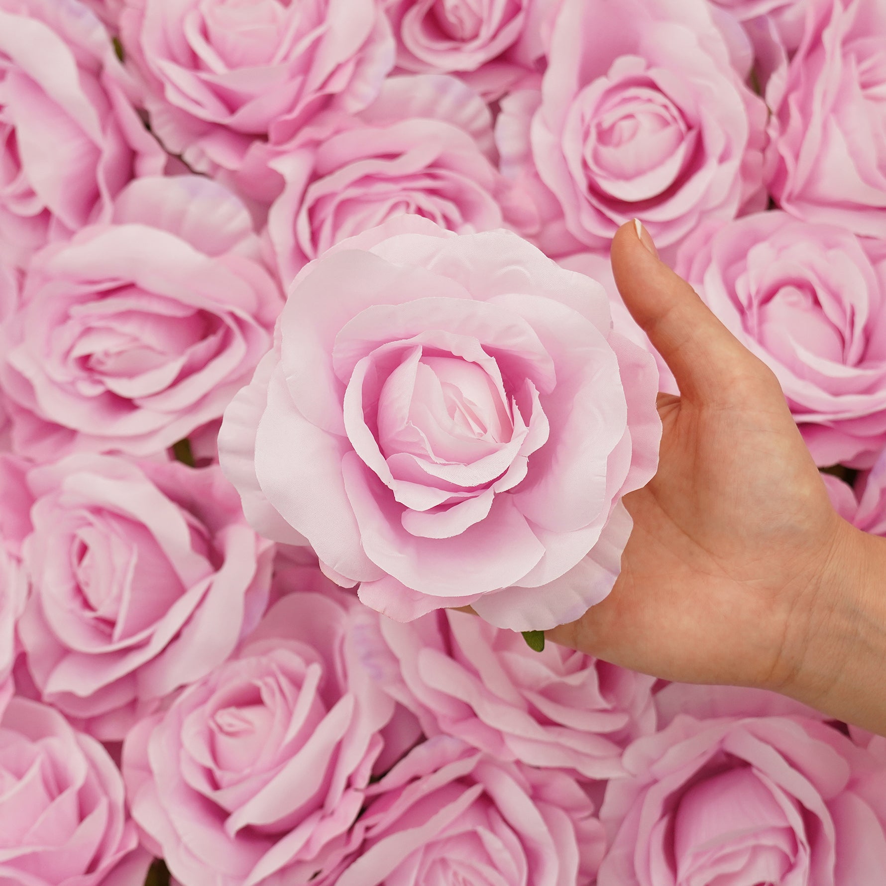 Silk rose flower heads for custom wedding floral decorations