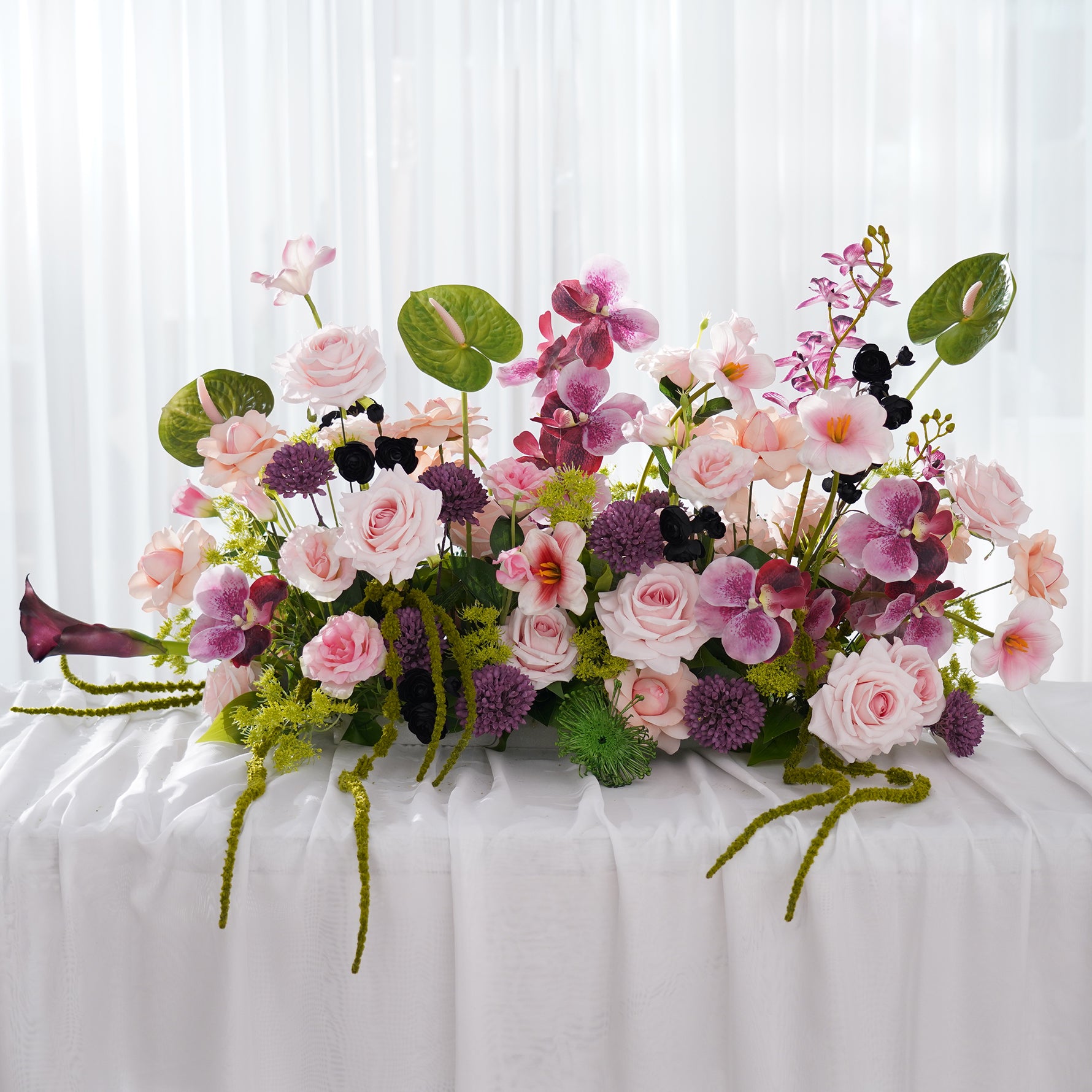 Artificial Pink Rose Wedding Centerpiece