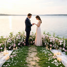 Romantic Garden Style Floral Ground Decor for Wedding Ceremony
