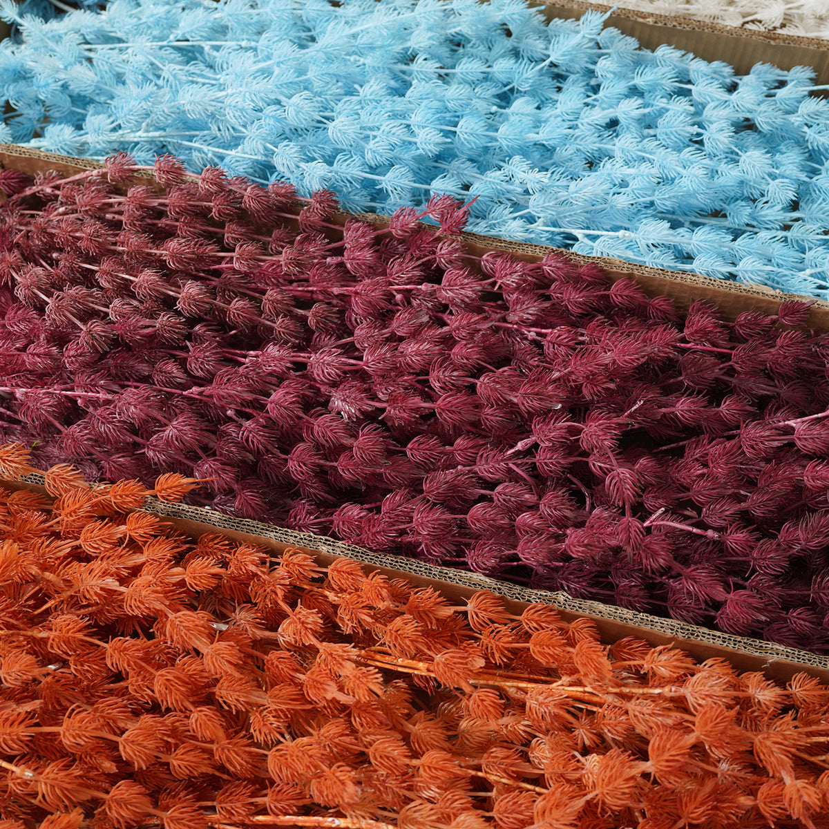 Mixed pastel fake happy fruit stems for event backdrop