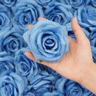 Silk rose blooms in various colors for home and event decor