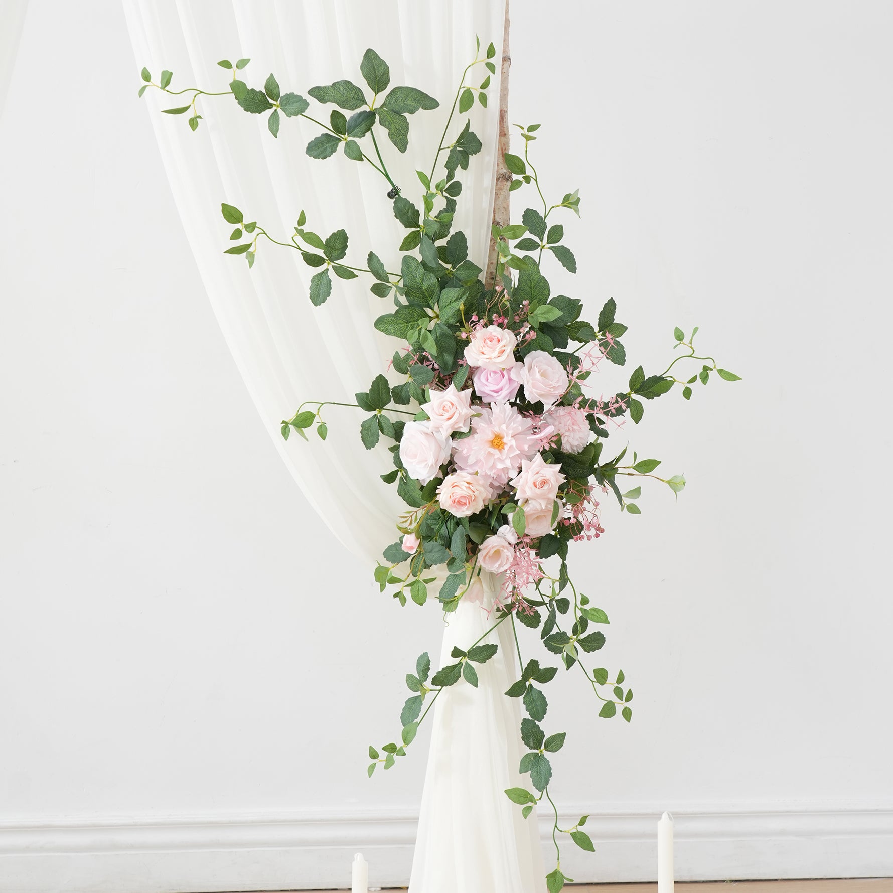 Pre-made blush floral swag wedding supply