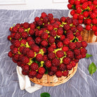 realistic fake raspberry cluster sprig for centerpiece decor
