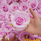 blush faux rose head close shot wedding decor flower