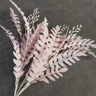 Red artificial locust leaf sprigs for wedding backdrop