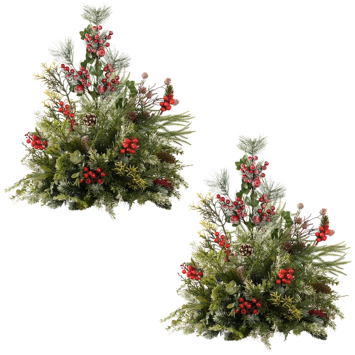 Luxury styled artificial pine berry centerpiece for upscale holiday events