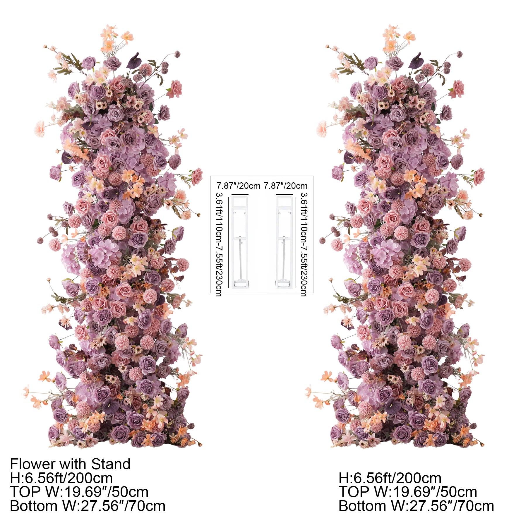 Wedding Backdrop Artificial Purple Blooms