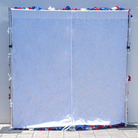 Dense mixed‑color faux silk rose panel for party decor