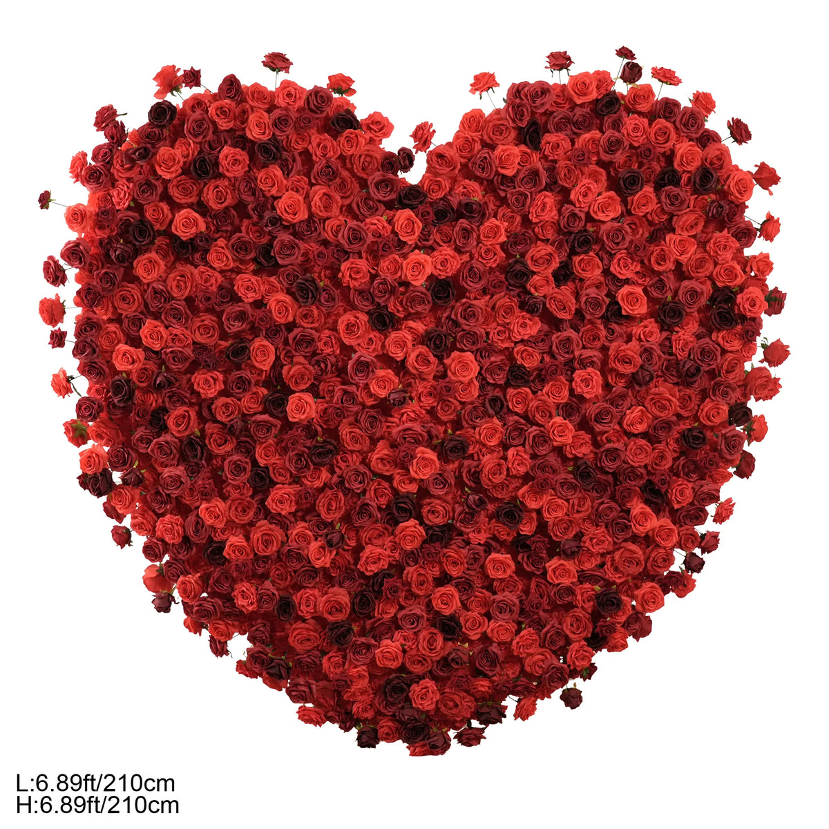 Wedding ceremony heart rose flower backdrop decor