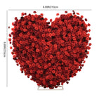 Heart rose flower wall on metal stand indoor decor