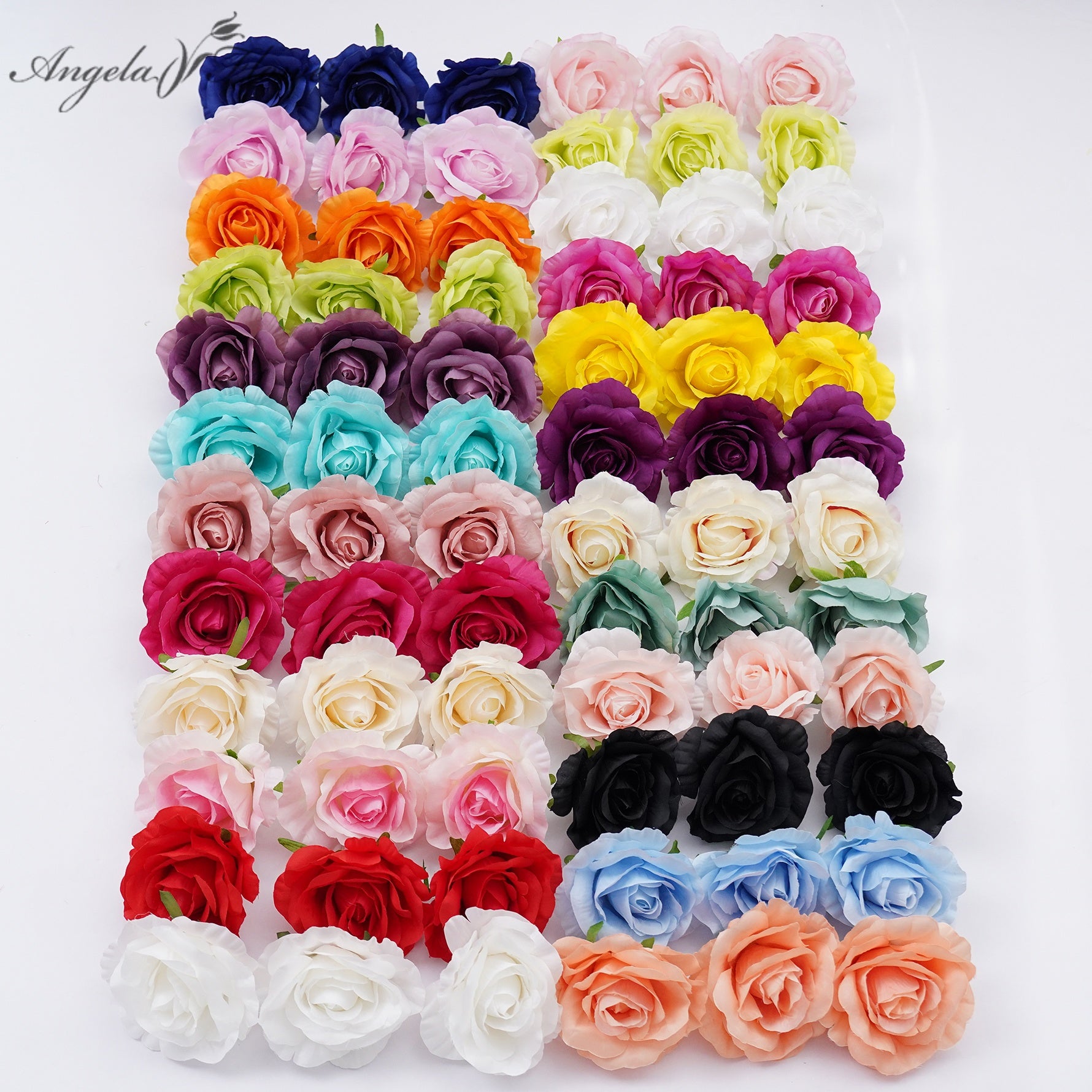 Artificial rose blooms collection for DIY crafts and events