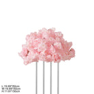 Pastel pink bloom ball quartet for wedding reception area