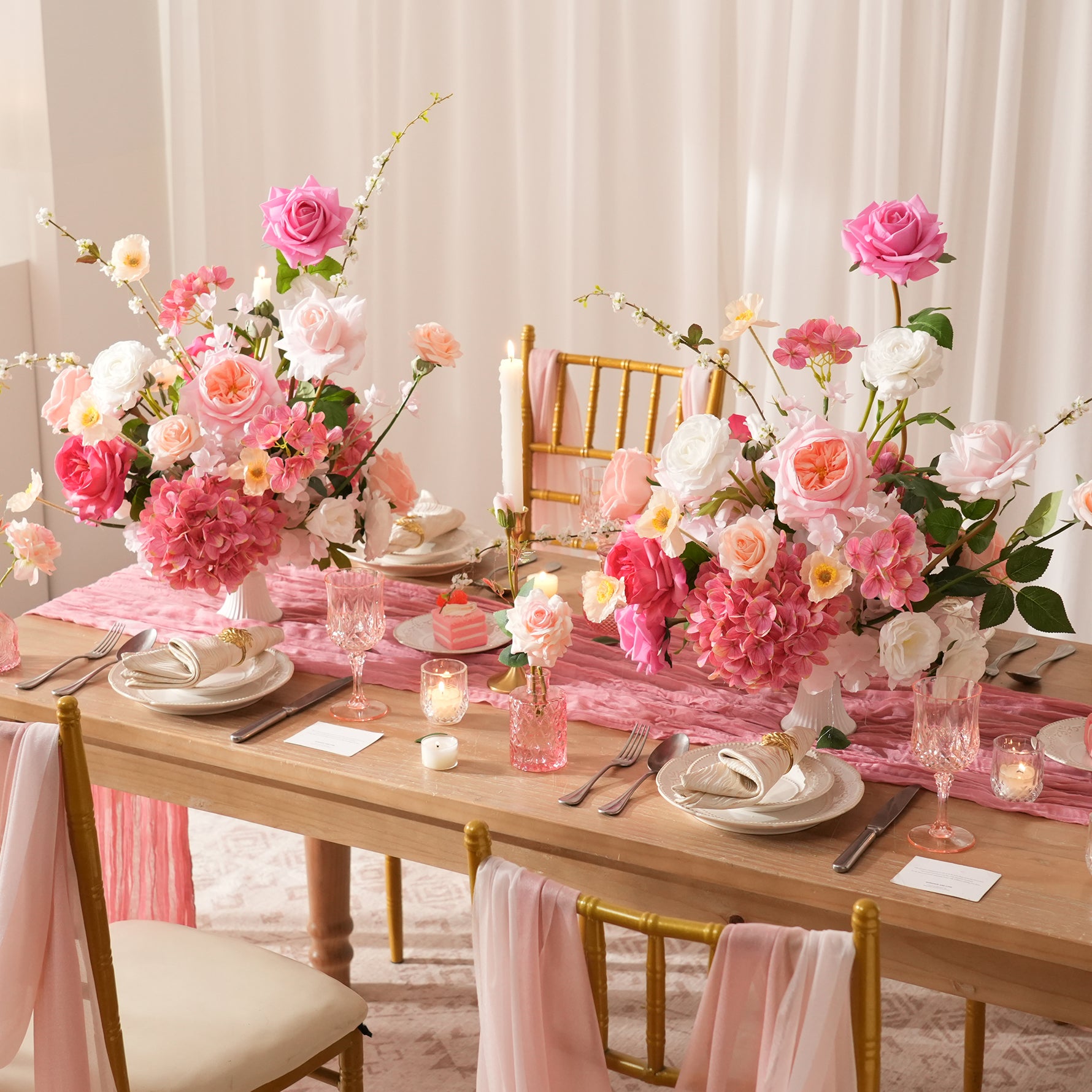 pastel artificial flowers wedding centerpiece decoration