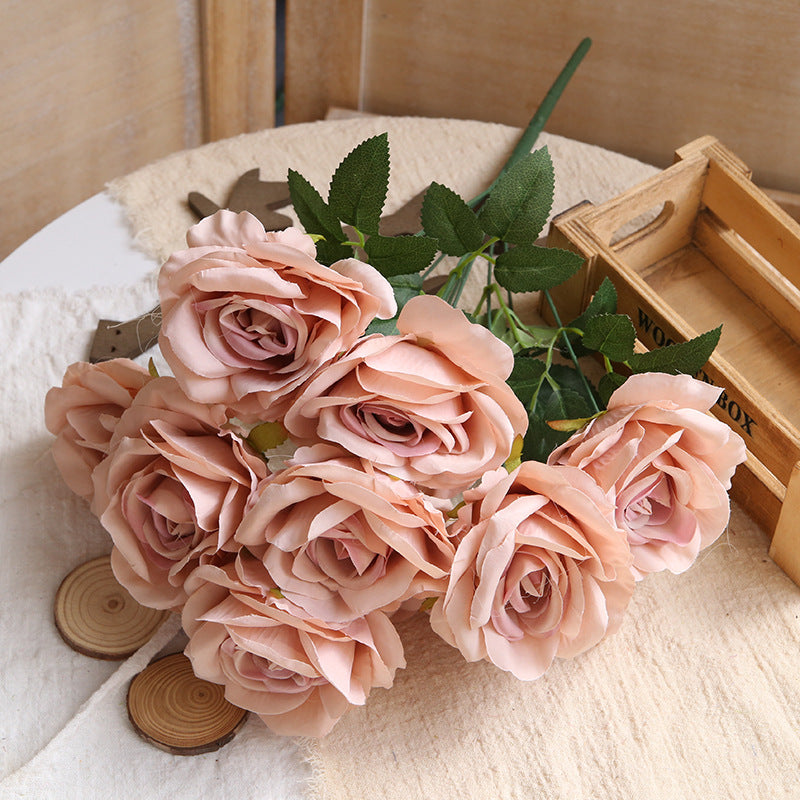 1. Lavender mauve faux rose bunch