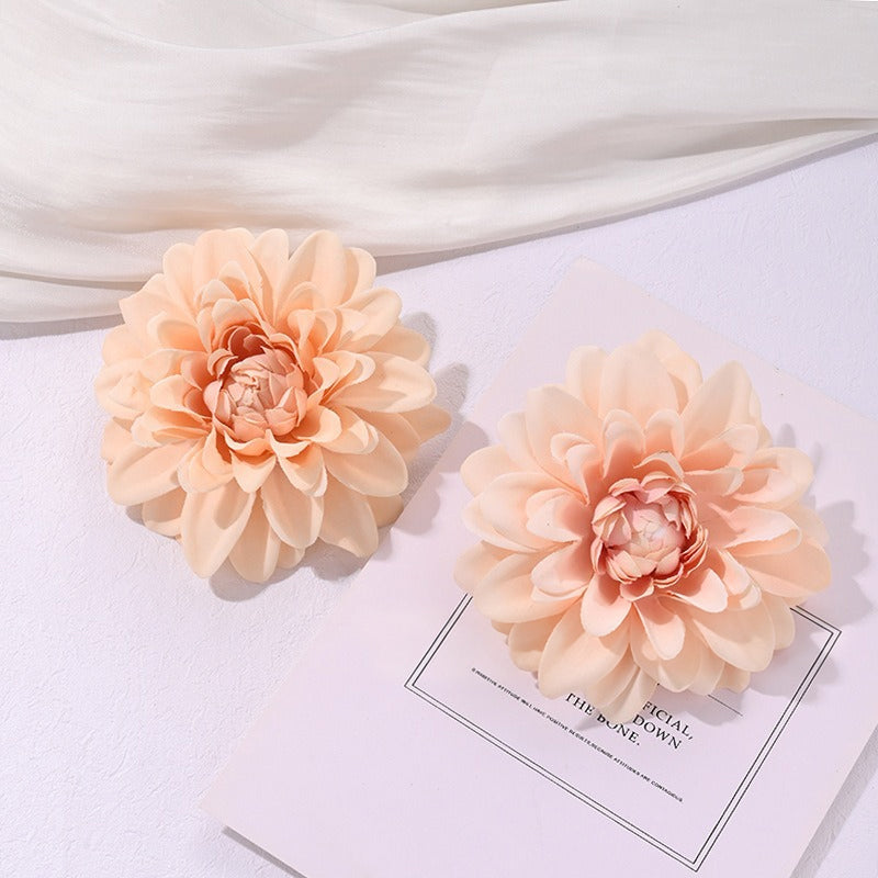 Dusty grey lavender faux dahlia flower