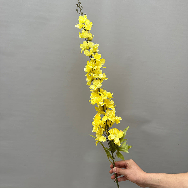 multi‑color faux delphinium stems bulk floral pack