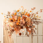 Copper orange autumn silk flower hanging and ground flower set