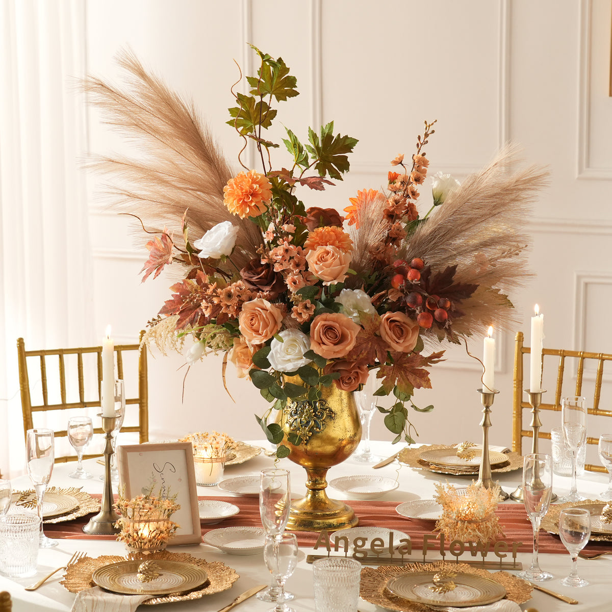 Harvest autumn artificial floral bunch for photo booth backdrop
