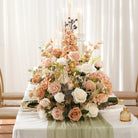 artificial-rose-centerpiece-with-greenery