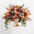 Pampas grass fall wedding arch flowers