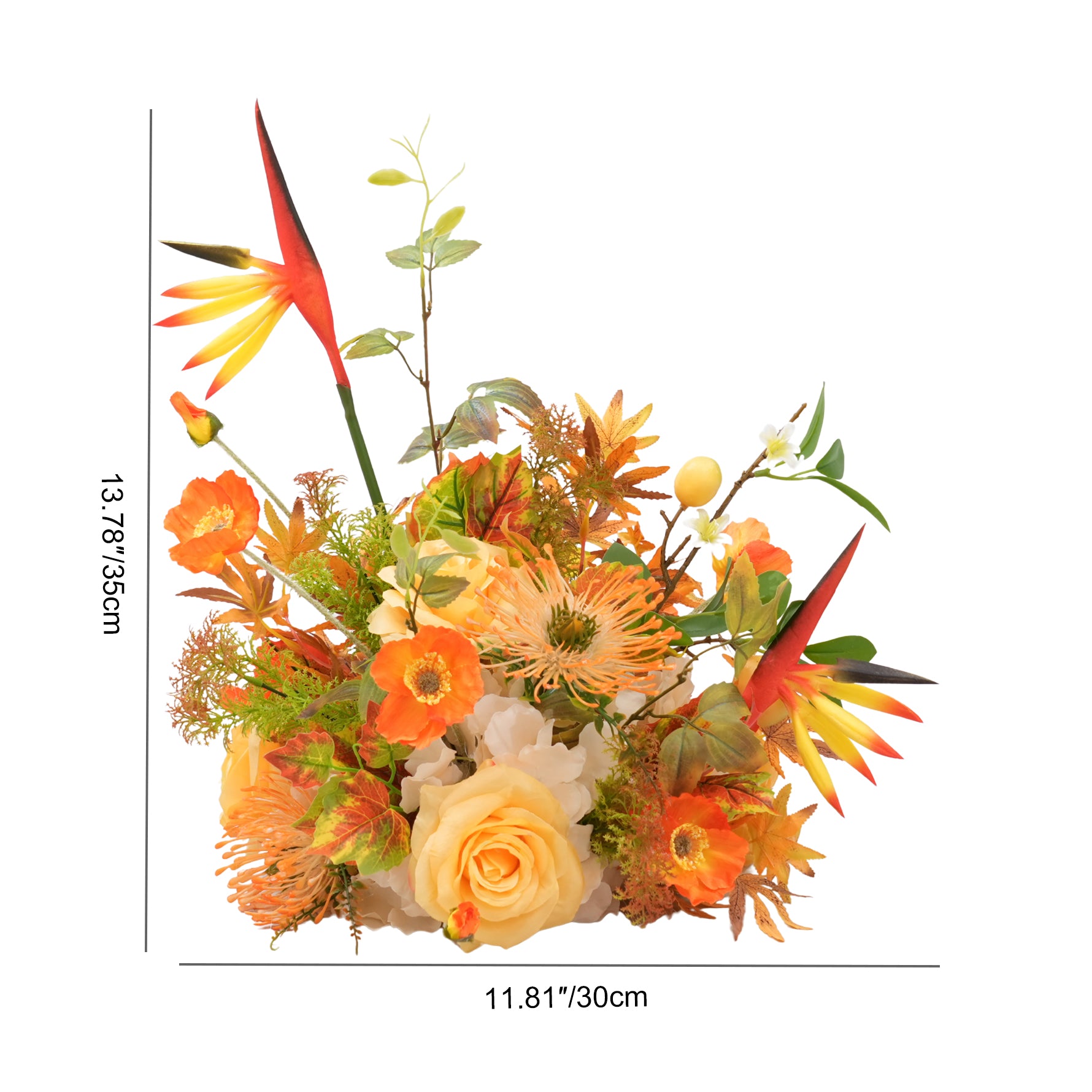 bright_orange_rose_artificial_table_arrangement