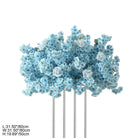 blue silk flower ball centerpiece for romantic setting