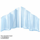 Teal satin fabric curtain for adjustable wedding arch frame