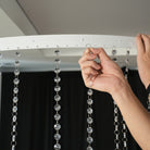 Curved metal backdrop stand for wedding stage background decor