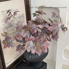 Mixed green burgundy faux grape foliage