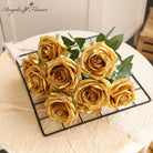 metallic-gold-silver-artificial-rose-bouquet
