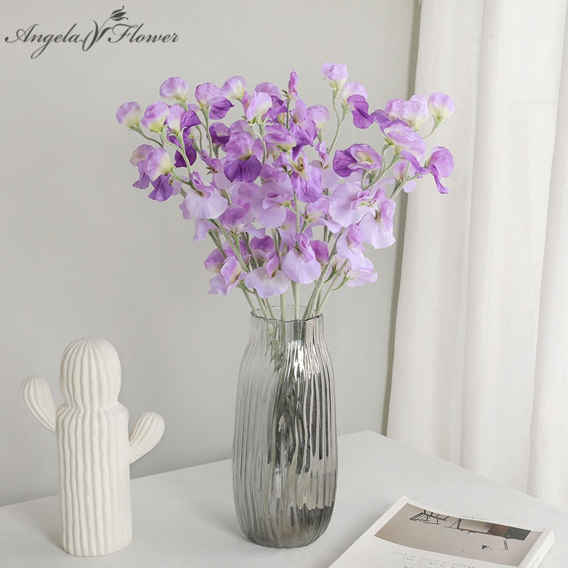 Purple Artificial Sweet Pea Flowers