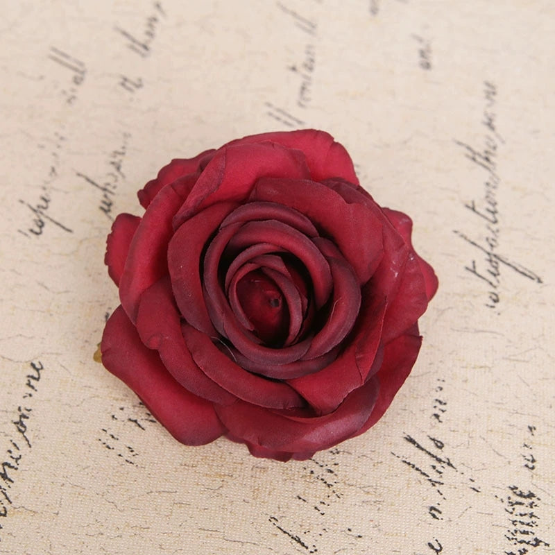 dark red rose flower head