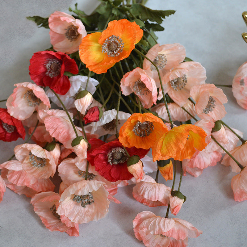 vintage_faux_poppy_floral_bunch