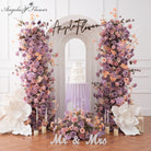Purple Rose Wedding Arch Floral Decor