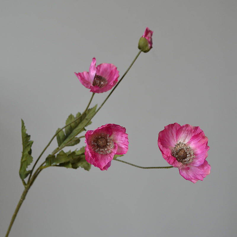 bright_red_artificial_poppy_stem