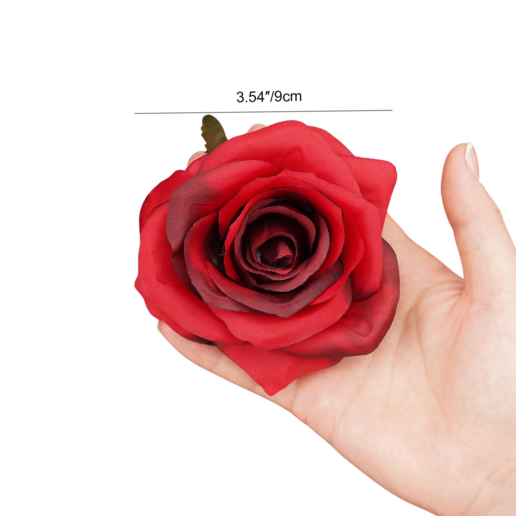Multicolor artificial roses without stems for handmade flower designs
