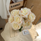 Coral pink artificial rose bouquet for party