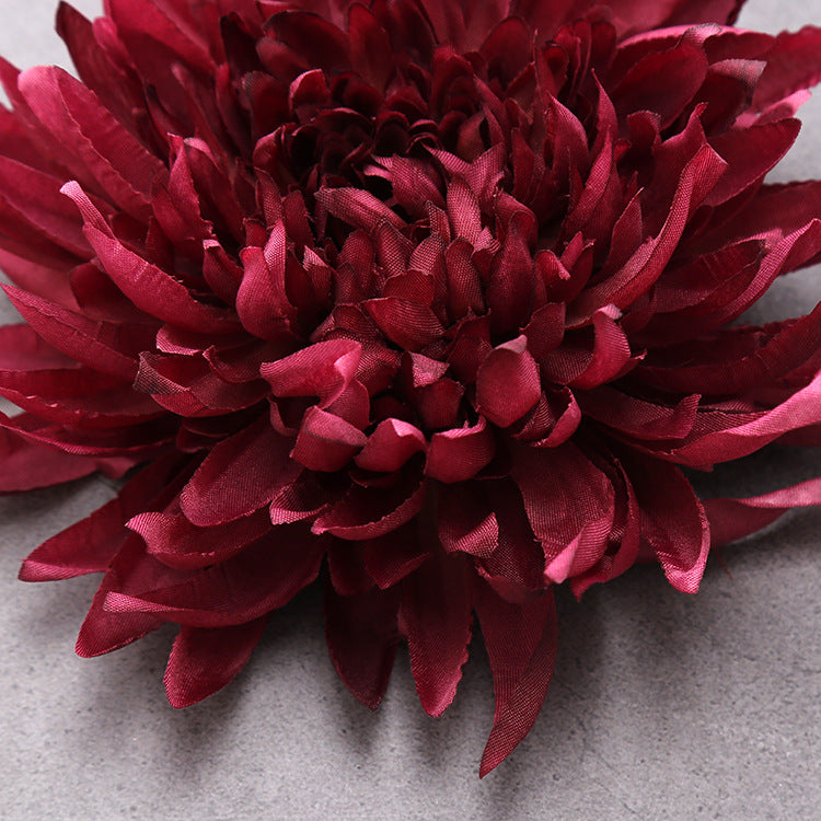 Yellow faux spider chrysanthemum flower