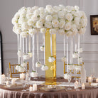 Elegant White Rose Wedding Table Centerpiece Decoration