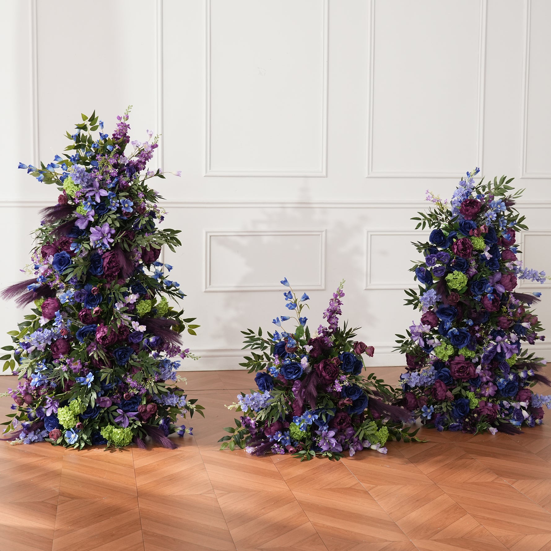moody_blue_purple_foam_flower_row_closeup