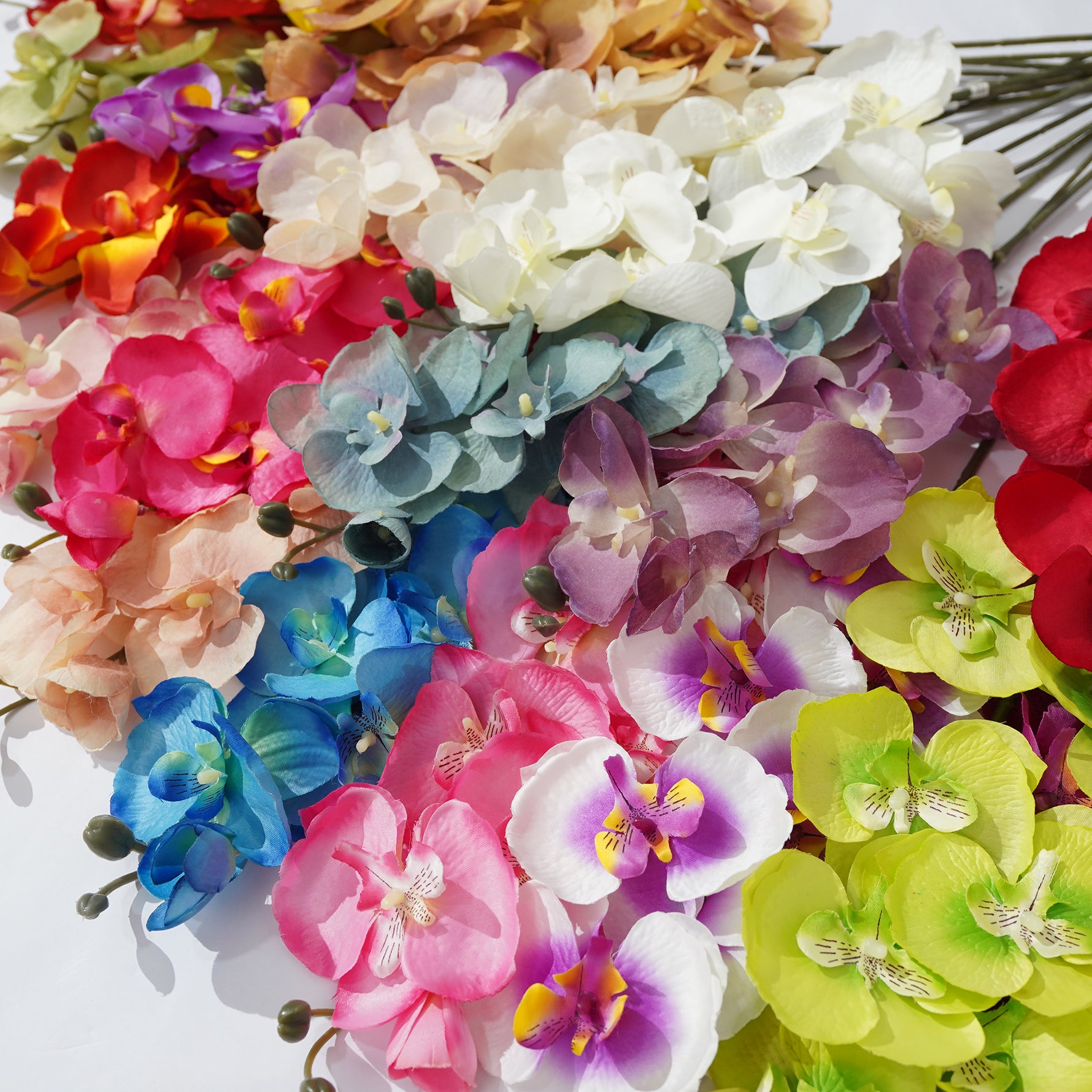 Multicolor Artificial Silk Orchid DIY Wedding Decor