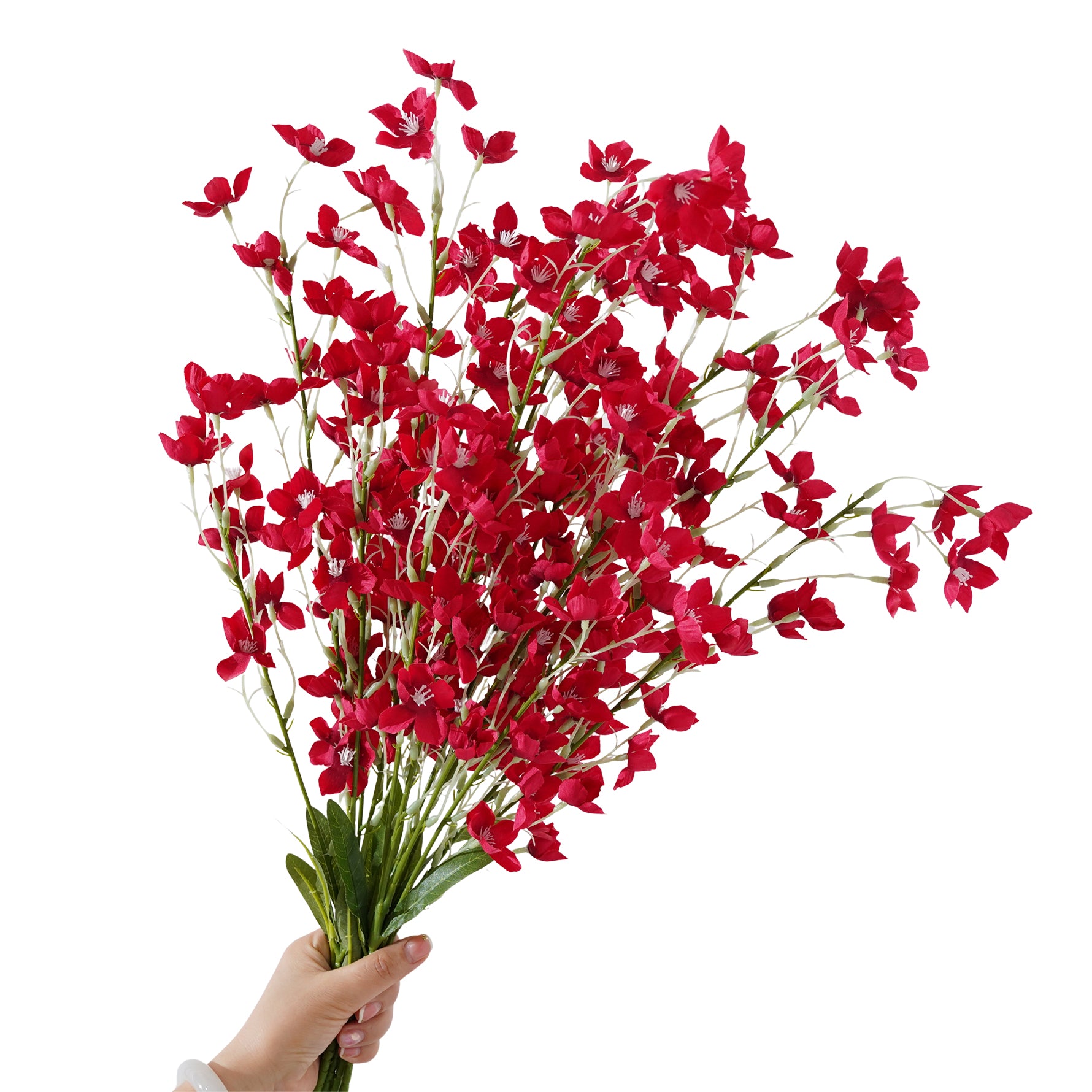 classic-red-hanging-silk-bell-wedding-flower
