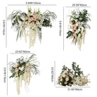 Airy thin greenery mixed with trailing white hanging flowers