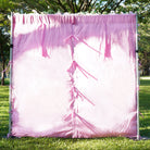 Pink flower wall with rose and wisteria blooms for convenient storage and shipping for event vendors
